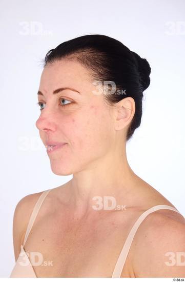 Head Woman White Athletic Studio photo references