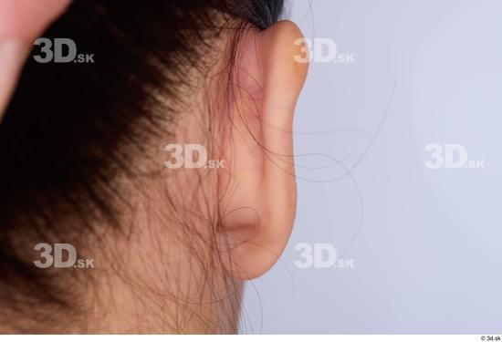 Ear Woman White Athletic Studio photo references