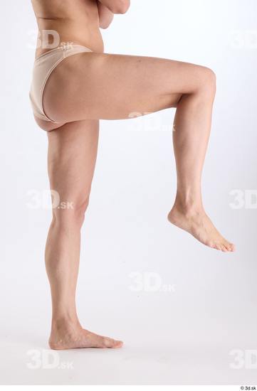 Leg Woman White Underwear Athletic Studio photo references