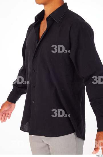 Upper Body Man Black Casual Shirt Athletic Studio photo references