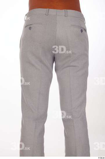 Thigh Man Black Casual Trousers Athletic Studio photo references