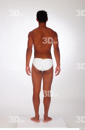 Whole Body Man Black Swimsuit Athletic Standing Studio photo references