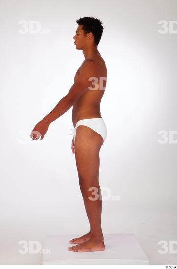 Whole Body Man Black Swimsuit Athletic Standing Studio photo references