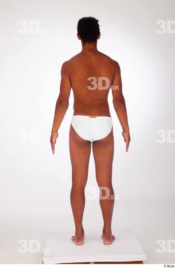 Whole Body Man Black Swimsuit Athletic Standing Studio photo references