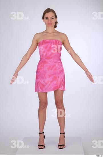 Whole Body Woman Casual Dress Slim Standing Studio photo references