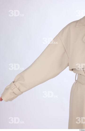 Arm Upper Body Woman Casual Coat Slim Studio photo references