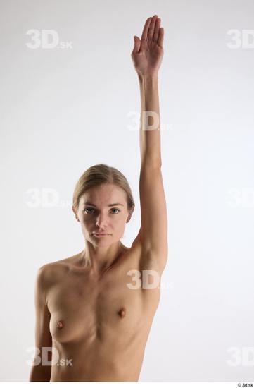 Arm Woman White Nude Slim Studio photo references