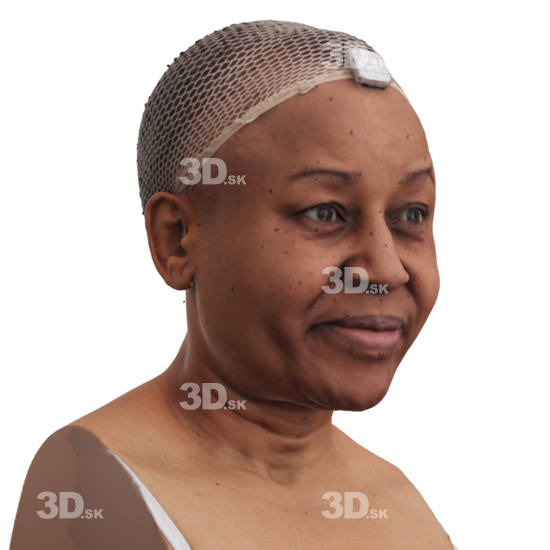 Head Woman Black 3D Phonemes And Emotions