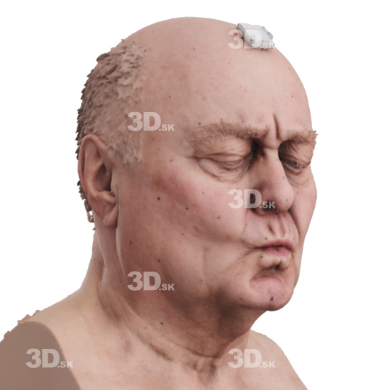 Head Man White 3D Phonemes And Emotions