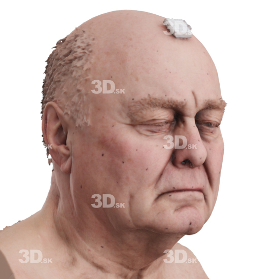 Head Man White 3D Phonemes And Emotions