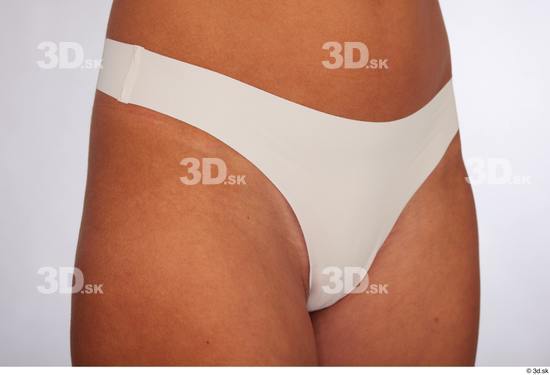 Hips Woman White Underwear Slim Panties Studio photo references