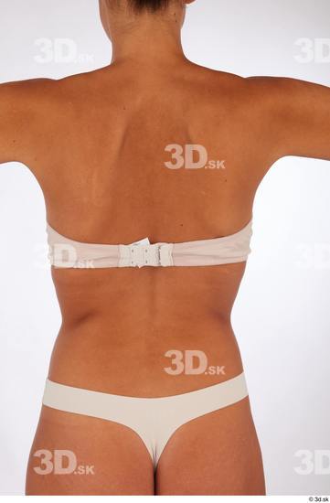 Upper Body Woman White Underwear Slim Studio photo references