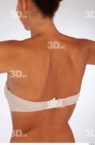 Back Woman White Underwear Slim Studio photo references