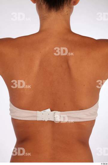 Back Woman White Underwear Slim Studio photo references