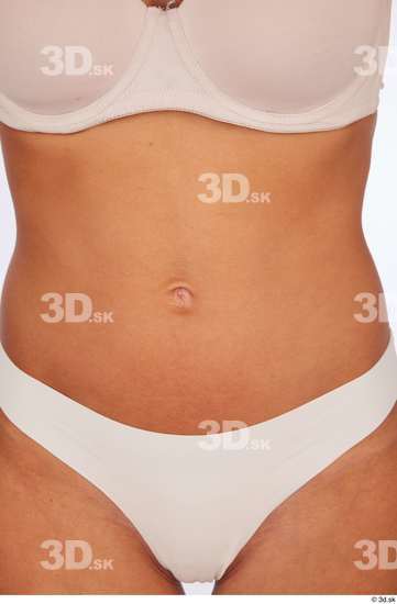 Belly Woman White Underwear Slim Studio photo references