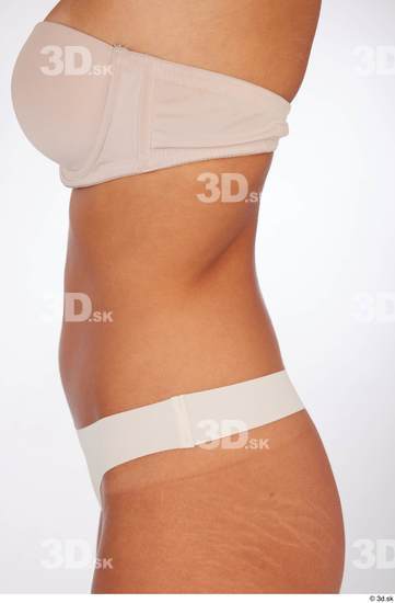 Belly Woman White Underwear Slim Studio photo references