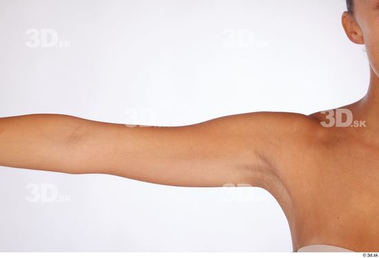 Arm Woman White Nude Slim Studio photo references