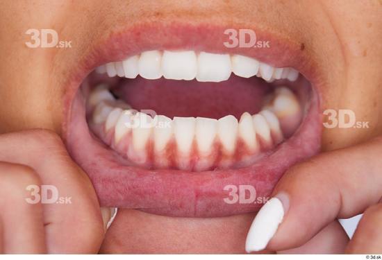 Teeth Woman White Slim Studio photo references