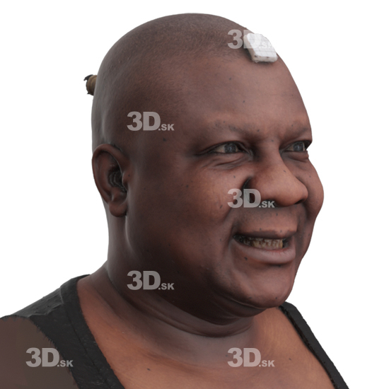 Head Man Black 3D Phonemes And Emotions