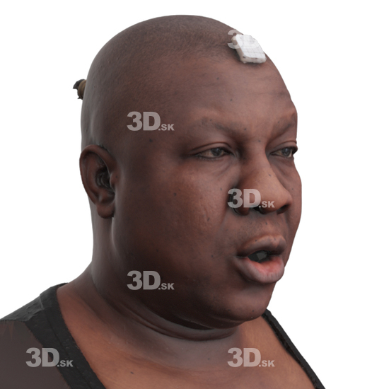 Head Man Black 3D Phonemes And Emotions