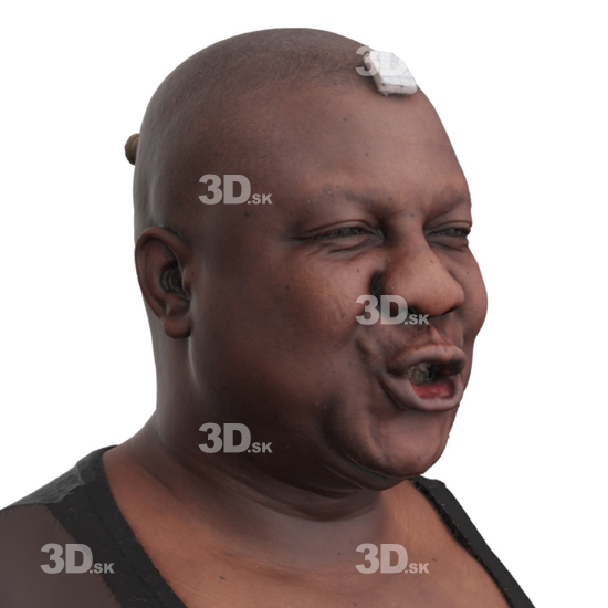 Head Man Black 3D Phonemes And Emotions