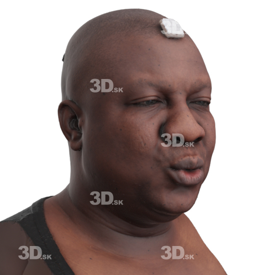 Head Man Black 3D Phonemes And Emotions