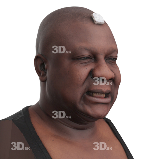 Head Man Black 3D Phonemes And Emotions