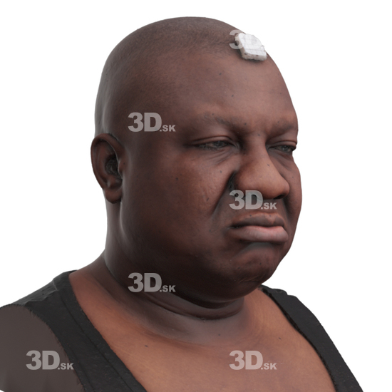 Head Man Black 3D Phonemes And Emotions