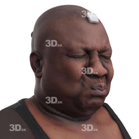 Head Man Black 3D Phonemes And Emotions