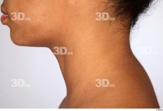 Neck Woman White Black Slim Studio photo references