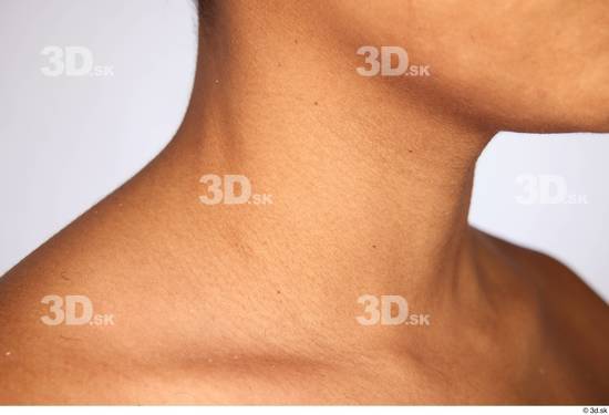 Neck Woman White Black Slim Studio photo references