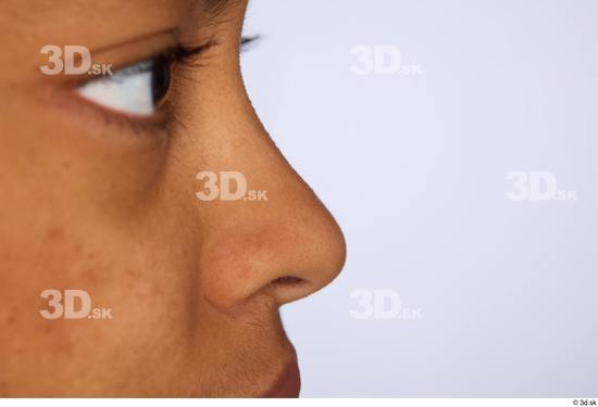 Nose Woman White Black Slim Studio photo references