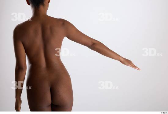 Arm Back Woman Black Nude Slim Studio photo references