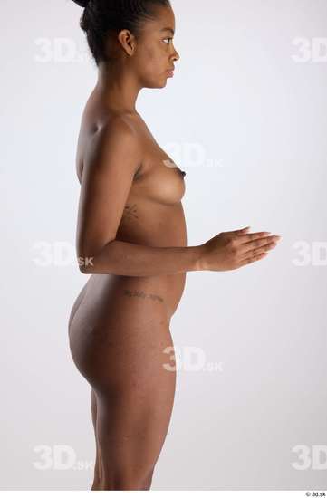 Arm Woman Black Nude Slim Studio photo references