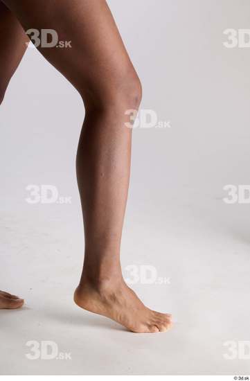 Calf Woman Black Nude Slim Studio photo references