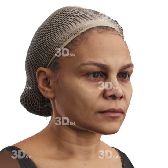 Head Woman Black 3D Phonemes And Emotions