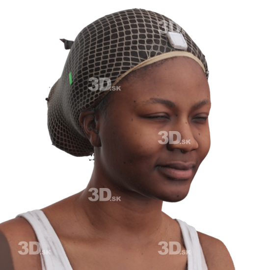 Head Woman Black 3D Phonemes And Emotions