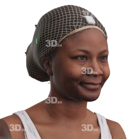 Head Woman Black 3D Phonemes And Emotions