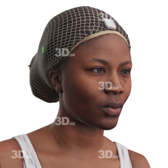 Head Woman Black 3D Phonemes And Emotions