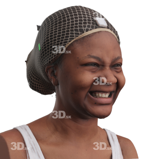 Head Woman Black 3D Phonemes And Emotions