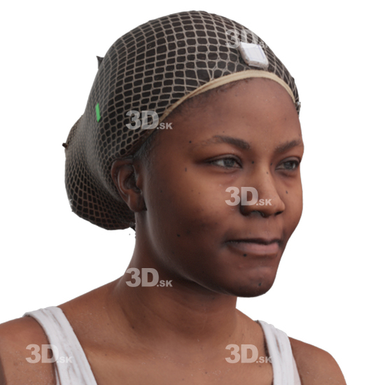 Head Woman Black 3D Phonemes And Emotions