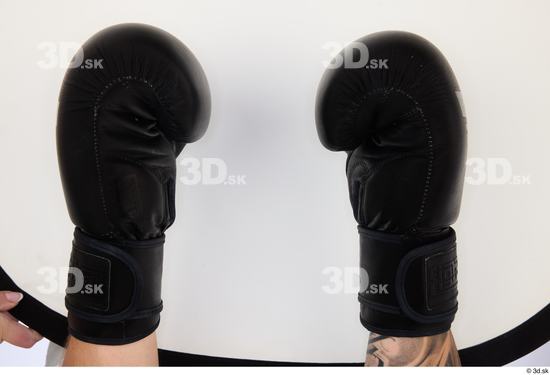 Hand Man White Sports Gloves Slim Studio photo references