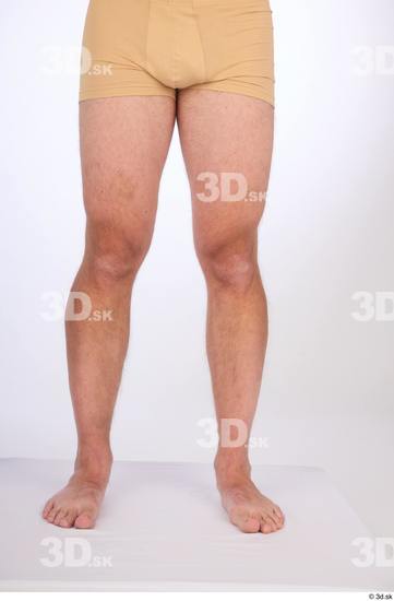 Leg Man White Underwear Slim Studio photo references