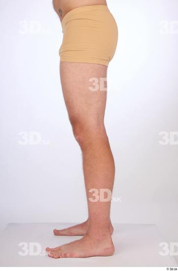 Leg Man White Underwear Slim Studio photo references