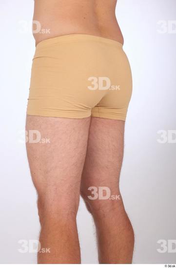 Thigh Man White Underwear Slim Studio photo references