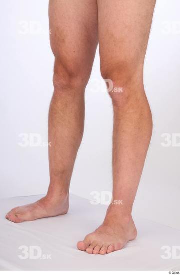 Calf Man White Nude Slim Studio photo references