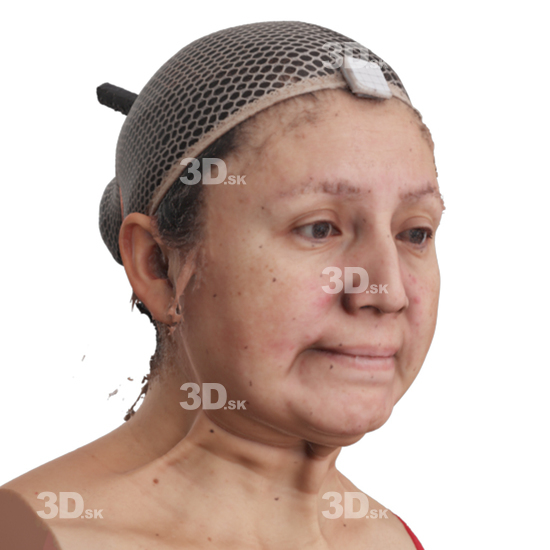 Head Woman 3D Phonemes And Emotions Hispanic