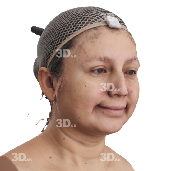 Head Woman 3D Phonemes And Emotions Hispanic