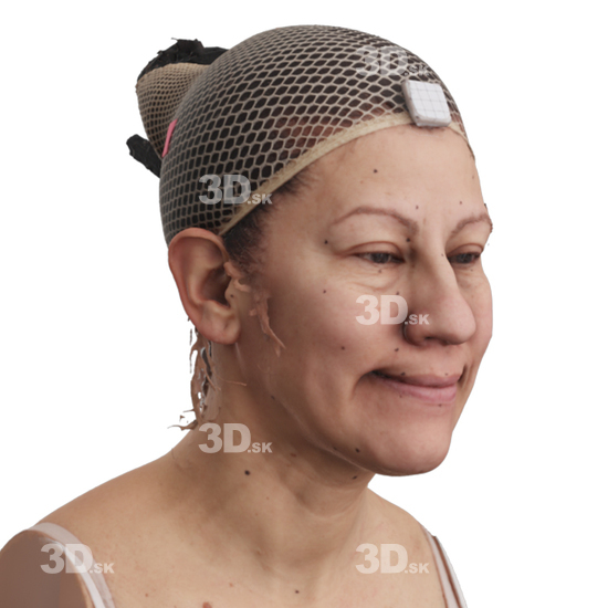 Head Woman 3D Phonemes And Emotions Hispanic