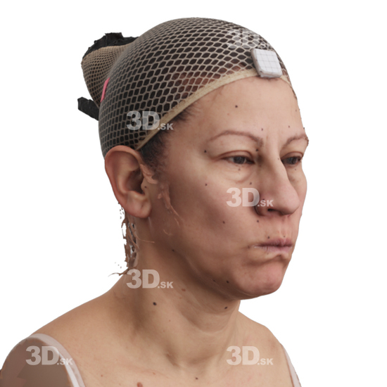 Head Woman 3D Phonemes And Emotions Hispanic